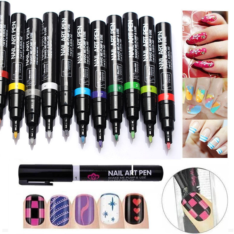 Stylo Nail Art 16 couleurs